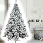 Trade Shop Traesio-albero Di Natale Innevato 210cm Nataluna Super Folto Effetto Neve Modello Aspen -