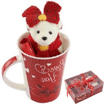 Trade Shop Traesio-tazza Con Peluche Orsetta Bianca In Confezione Regalo Per San Valentino 63299 -