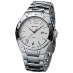 Trade Shop Traesio-orologio Polso Curren 8103 Uomo Analogico Quarzo Datario Silver Quad Bianco -