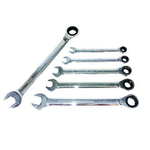 Trade Shop Traesio-chiavi Combinate A Cricchetto Set 6 Pz Serie Di Chiavi Combinate Con Cricchetto -