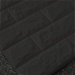 Trade Shop Traesio-pannello Spugna 3d Mattoni Colore Nero Adesivo Pareti Sfondo Casa Muri 70x70cm -