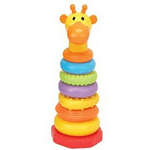 Trade Shop Traesio-piramide Ad Anelli Giraffa 7 Anelli Prima Infanzia Kidz Corner Toy -