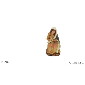 Trade Shop Traesio-statuina Madonna 6 Cm Per Presepe In Resina Decoro Natale Natalizio Nativita' -