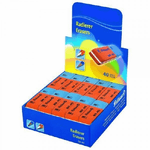 Trade Shop Traesio-set Confezione 40 Pezzi Gomme Per Cancellare Rosso Blu Br40 Per Scuola Ufficio -