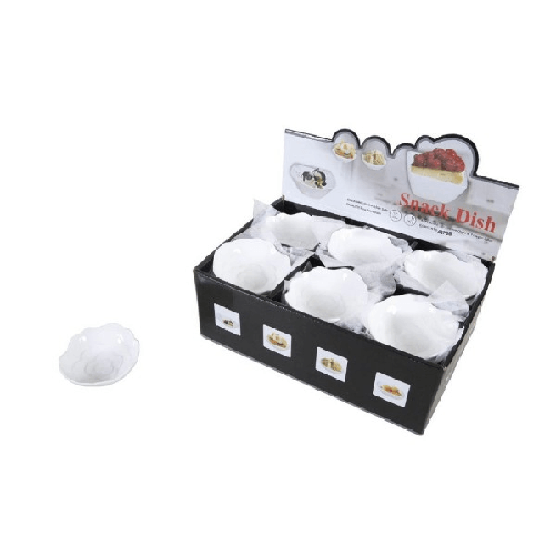 Trade Shop Traesio-set 48 Pezzi Piatto Ciotoline Per Antipasti In Porcellana Aperitivo Snack 151683 -