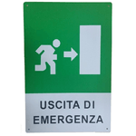 Trade Shop Traesio-cartello Uscita Di Emergenza Freccia A Destra Segnaletica Direzionale Sicurezza -