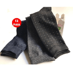 Trade Shop Traesio-set 12 Paia Calze Calzini A Pois Uomo A Meta Polpaccio In Cotone Caldo Tg 40/46 -