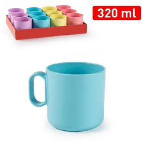 Trade Shop Traesio-set 2 Pezzi Tazza Latte Dino Sweet Tazzoni Da 320ml In Plastica Colorata 12192j9 -