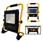 Trade Shop Traesio-faro Di Emergenza A Led 100w Con Pannello Solare Ricaricabile Torcia Sos -