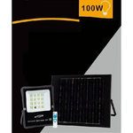 Trade Shop Traesio-faretto Faro Led Solare 100w Telecomando Ip65 Luce Bianca Fredda 6500k S01f-100w -