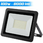 Trade Shop Traesio-faro Led 100w Luce Alta Luminosita 8000lm Faretto Esterno Slim Bianco Freddo -