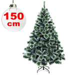 Trade Shop Traesio-albero Di Natale Sintetico 150 Cm Innevato Decorazione Per Casa Scuola Ufficio -