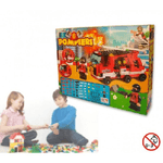 Trade Shop Traesio-playset Costruzioni Pomperi 170pz Assemblare Personaggi Vigili Del Fuoco Camion -