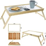 Trade Shop Traesio-tavolino Legno Colazione Letto Pieghevole Tavolo Lettura Multiuso Notebook -