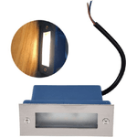 Trade Shop Traesio-faretto Faro 3 Led Segnapassi A Incasso Calpestabile Interno Esterno 2w -