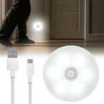 Trade Shop Traesio-lampada 6 Led 6 W Sensore Crepuscolare Luce Ricaricabile Usb Luce 6500k 4000k -