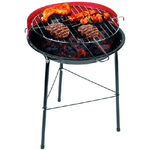 Trade Shop Traesio-barbecue A Carbone Carbonella Bbq Grill In Metallo Con Paravento Griglia Rotonda -