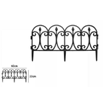 Trade Shop Traesio-staccionata In Plastica Nero Per Giardino Steccato Patio 60 X 33 Cm 63309 -