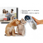 Trade Shop Traesio-tosatrice 2in1 Rimuove Peli In Eccesso Massaggia Per Cane Gatto Shed Indolore -