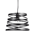 Trade Shop Traesio-lampadario A Sospensione Moderno Con Paralume Metallo Vortice Traforato Nero A08 -