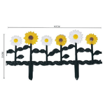 Trade Shop Traesio-recinzione Per Giardino Steccato Forma Fiore In Plastica Arredo Giardino 33x62cm -