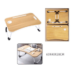 Trade Shop Traesio-tavolino Pieghevole Legno Supporto Computer Portatile Laptop Salvaspazio Casa -