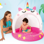 Trade Shop Traesio-piscina Baby Pool Caticorn 102x102cm Gioco Estivo Gonfiabile Per Bambini 58438 -