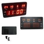 Trade Shop Traesio-orologio Digitale A Led Da Parete Da Scrivania Data Temperatura Sveglia Jh2158 -