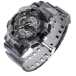 Trade Shop Traesio-orologio Sportivo Sanda Uomo Resistente Acqua Cronografo Camouflage Grigio -