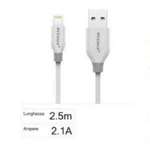 Maxtech-cavo Ricarica Sincronizzazione Dati Usb Lightning 2.1a Per Iphone 2,5mt F-ip030 -