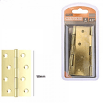 Trade Shop Traesio-set 2 Pezzi Cerniere In Ottone Per Porte Mobili Armadi Sportelli Ante 90mm 69041 -