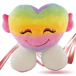 Trade Shop Traesio-peluche Forma Cuore Con Piedi Multicolor 30cm Regalo San Valentino Pupazzo 93062 -