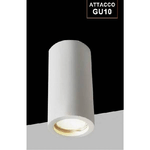 Trade Shop Traesio-porta Faretto Applique Da Soffitto In Gesso Verniciabile Cilindro Gu10 Gs-c140-t -