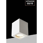 Trade Shop Traesio-porta Faretto Lampada Soffitto Quadrato In Gesso Attacco Gu10 H90mm Ip20 Gs-c90-q -