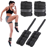 Trade Shop Traesio-set 2 Pesi Polsi E Caviglie 1,25 Kg Allenamento Palestra Aerobica Fitness Nero -