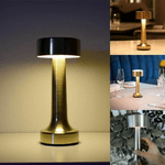 Trade Shop Traesio-lampada Da Tavolo A Led Vintage Ricaricabile Usb Lume Luce Calda Per Bar Locali -