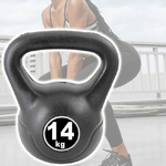 Trade Shop Traesio-manubrio Kettlebell Da 14 Kg Peso Con Maniglia Ginnastica Fitness Ergonomico -