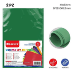 Trade Shop Traesio-12pz Fogli In Gomma Eva Colore Verde Materiale Alta Qualità 40x60cm Spess 2mm -