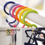 Trade Shop Traesio-set 6 Pezzi Ganci A S Appendini Multiuso Plastica Colorati Gancetti Per Varie -