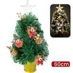 Trade Shop Traesio-albero Di Natale Mini 60 Cm Con Decori Palline Orsetto E Luci Incluse Pigne -