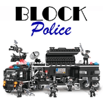 Trade Shop Traesio-costruzioni Per Bambini Blocks Police Caserma Di Polizia Diy 8 Set Assortiti -