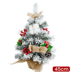 Trade Shop Traesio-albero Di Natale Effetto Innevato Dim. 45 Cm Con Decori Pigne Fiocchetti Neve -