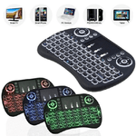 Trade Shop Traesio-mini Tastiera Qwerty Retroilluminato Wireless Ergonomica Con Mouse Touchpad -