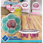 Trade Shop Traesio-stendibiancheria Plastica Bucato 18 Pinze Forma Fiore Stendino Biancheria 38302 -