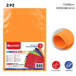 Trade Shop Traesio-12pz Fogli In Gomma Eva Colore Arancione Materiale Alta Qualità 40x60cm Spess 2mm -