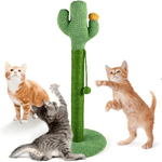 Trade Shop Traesio-tiragraffi Cactus 40 X 70 Cm Colonne Albero Per Gatti Palo In Naturali Sisal -