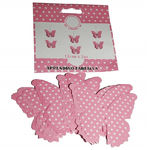 Trade Shop Traesio-set 3 Pezzi Festoni Rosa Pois 6 Farfalle Farfalla 12cmx3m Compleanni Matrimonio -