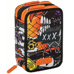 Trade Shop Traesio-astuccio Completo Corredo 3 Zip Comix Bright Zombie Boy Porta Pastelli Scuola -