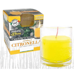 Trade Shop Traesio-candela Al Profumo Di Citronella In Bicchiere Di Vetro Anti Zanzare 7.8 X 8 Cm -