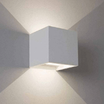 Trade Shop Traesio-applique Da Parete In Gesso A Cubo Up E Down Verniciabile Lampada G9 Moderno Gs-e15 -